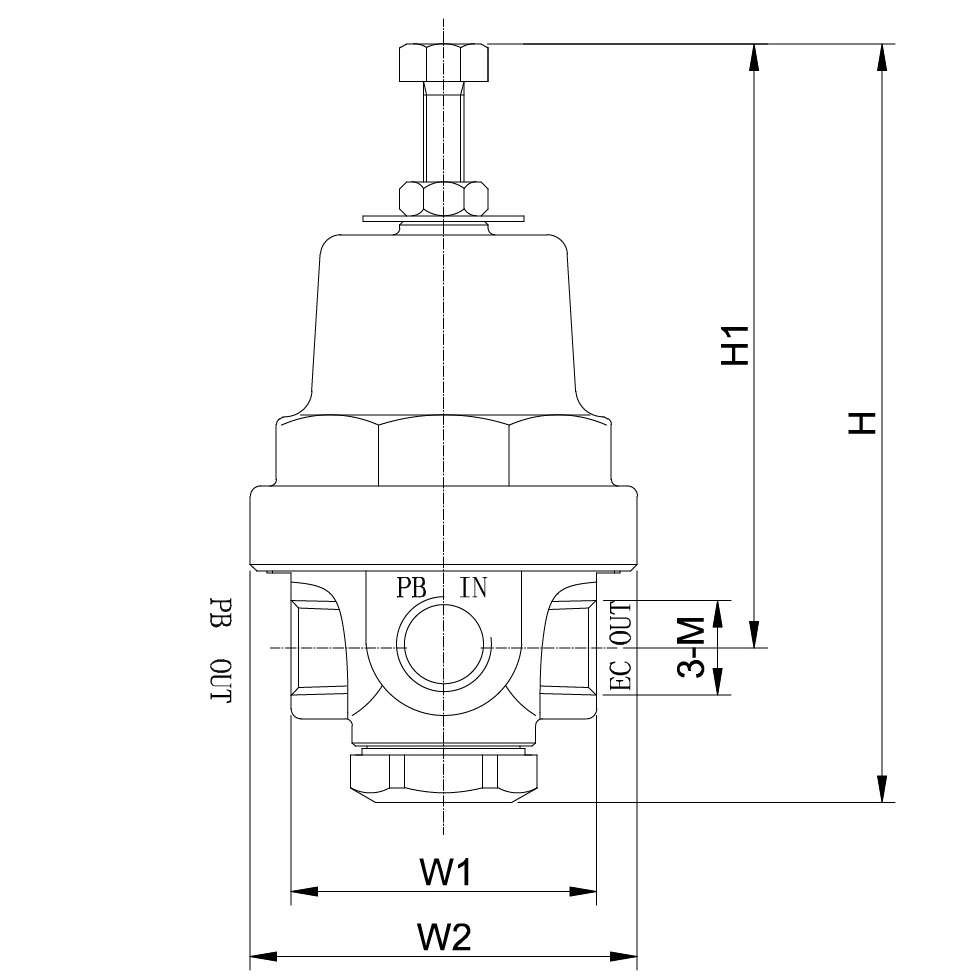 DYZ-06C Niedertemperatur-Kryogen-Kombinationsdruckregler aus Messing